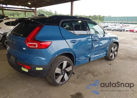 2023 Volvo Xc40 Recharge Pure Electric Twin Ultimate z USA, uszkodzony, nr VIN YV4ED3UM3P2089275